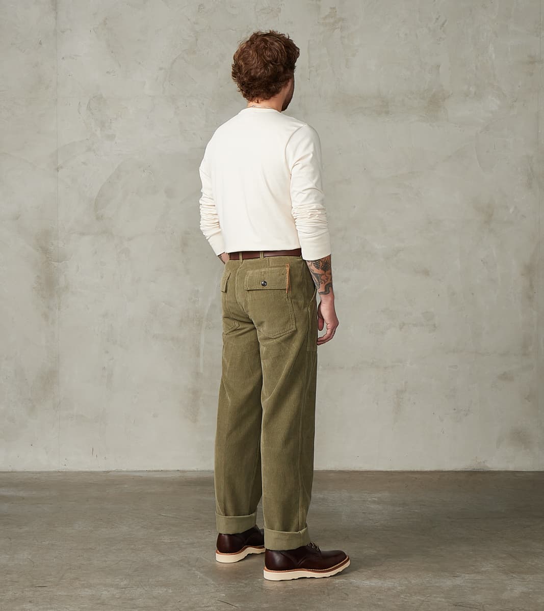 New Fatigue Trouser - Olive Corduroy