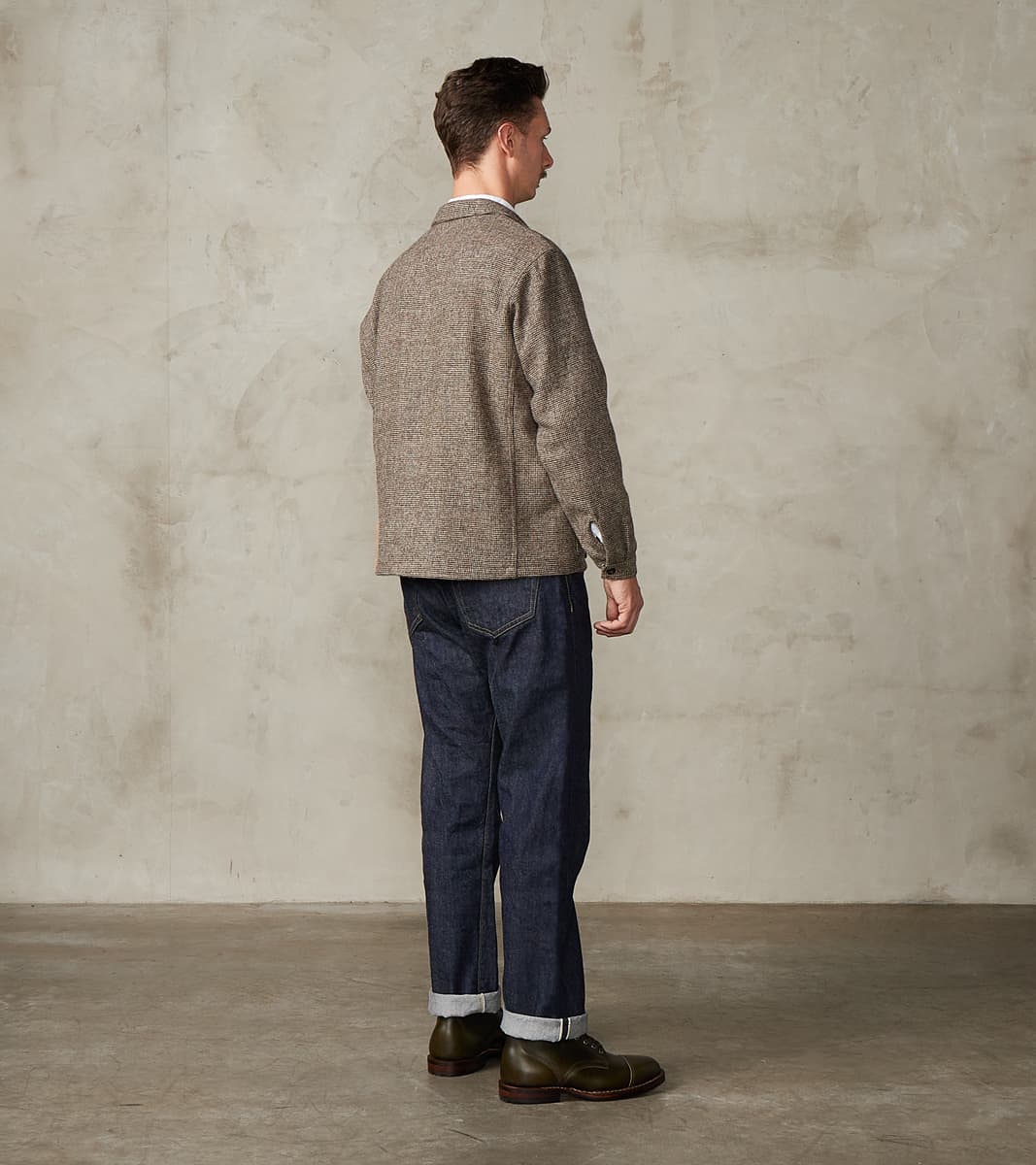 FxDR Tristan Work Jacket - Lovat® Sonsie Tweed Twill - Undyed Ash Barleycorn