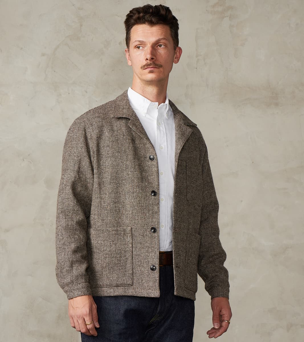 Fortela x Division Road Tristan Work Jacket - Lovat® Sonsie Tweed Twil…