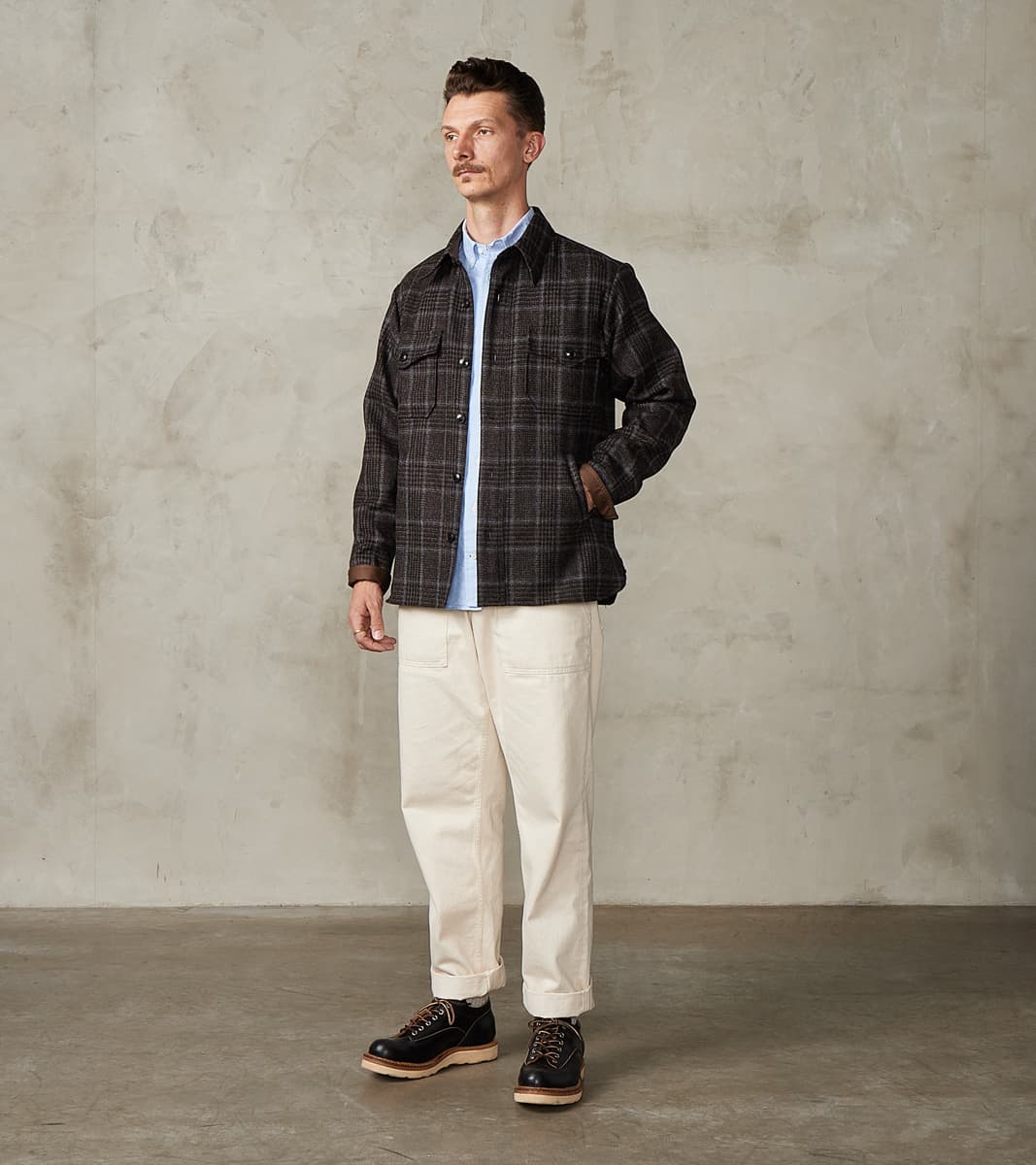 Fortela x Division Road Ringo Overshirt - Fox Brothers® Wool Twill Twe…