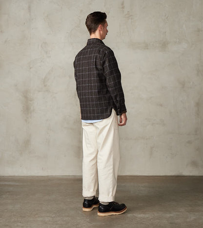 FxDR Ringo Overshirt - Fox Brothers® Wool Twill Tweed - Stag Brown Black Sky Glen Check