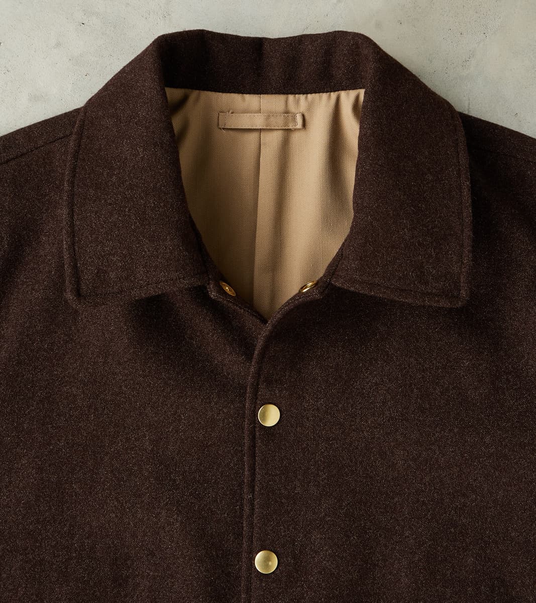 FxDR Cambridge Bomber Jacket - Lovat® Sonsie Tweed Twill - Undyed Espresso Melton