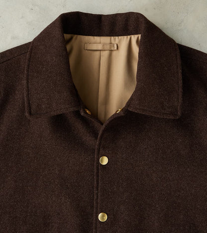 FxDR Cambridge Bomber Jacket - Lovat® Sonsie Tweed Twill - Undyed Espresso Melton