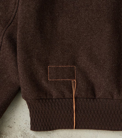 FxDR Cambridge Bomber Jacket - Lovat® Sonsie Tweed Twill - Undyed Espresso Melton