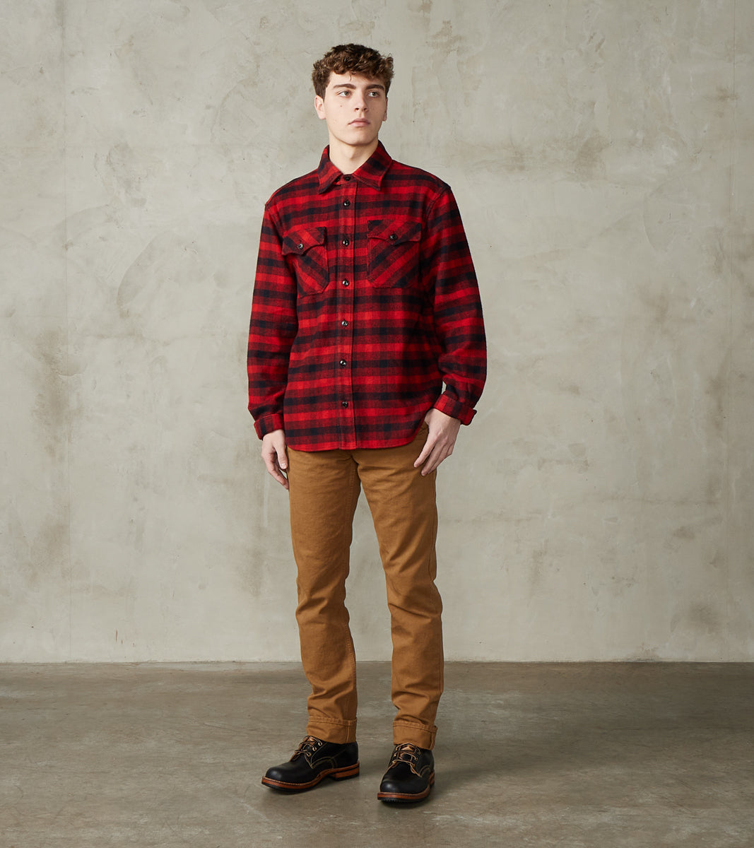 Scout - Japanese Flannel - Furnace Red Plaid