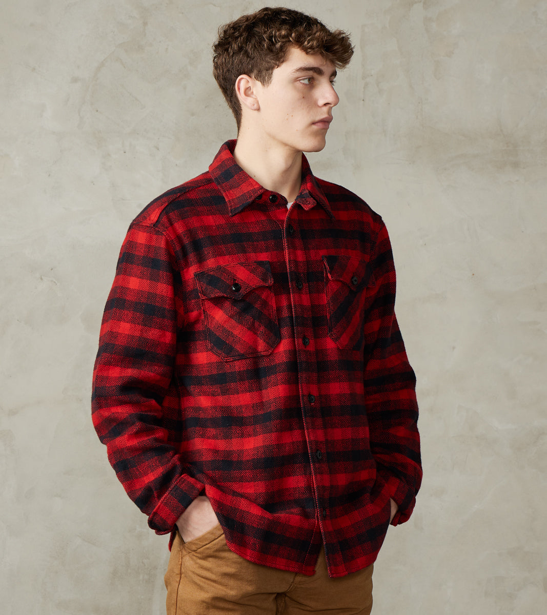 Freenote Cloth Scout - Japanese Flannel - Furnace Red Plaid