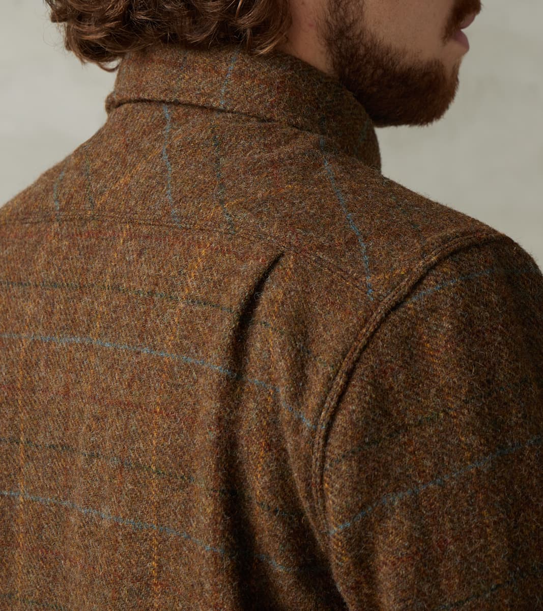 Benson - Abraham Moon® Shetland Estate Tweed - Olive Check