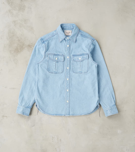 Freenote Cloth Rancho - Japanese Bedford Cord - Bleach Indigo