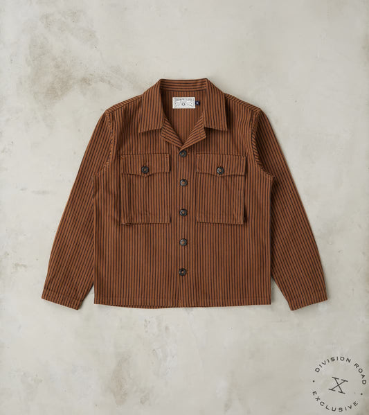 Freenote Cloth x Division Road Midway - Japanese Herringbone Dobby - Brown & Indi…