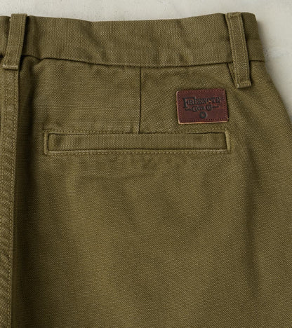Workers Chino - 14oz Japanese Military Slub Canvas - Army Green