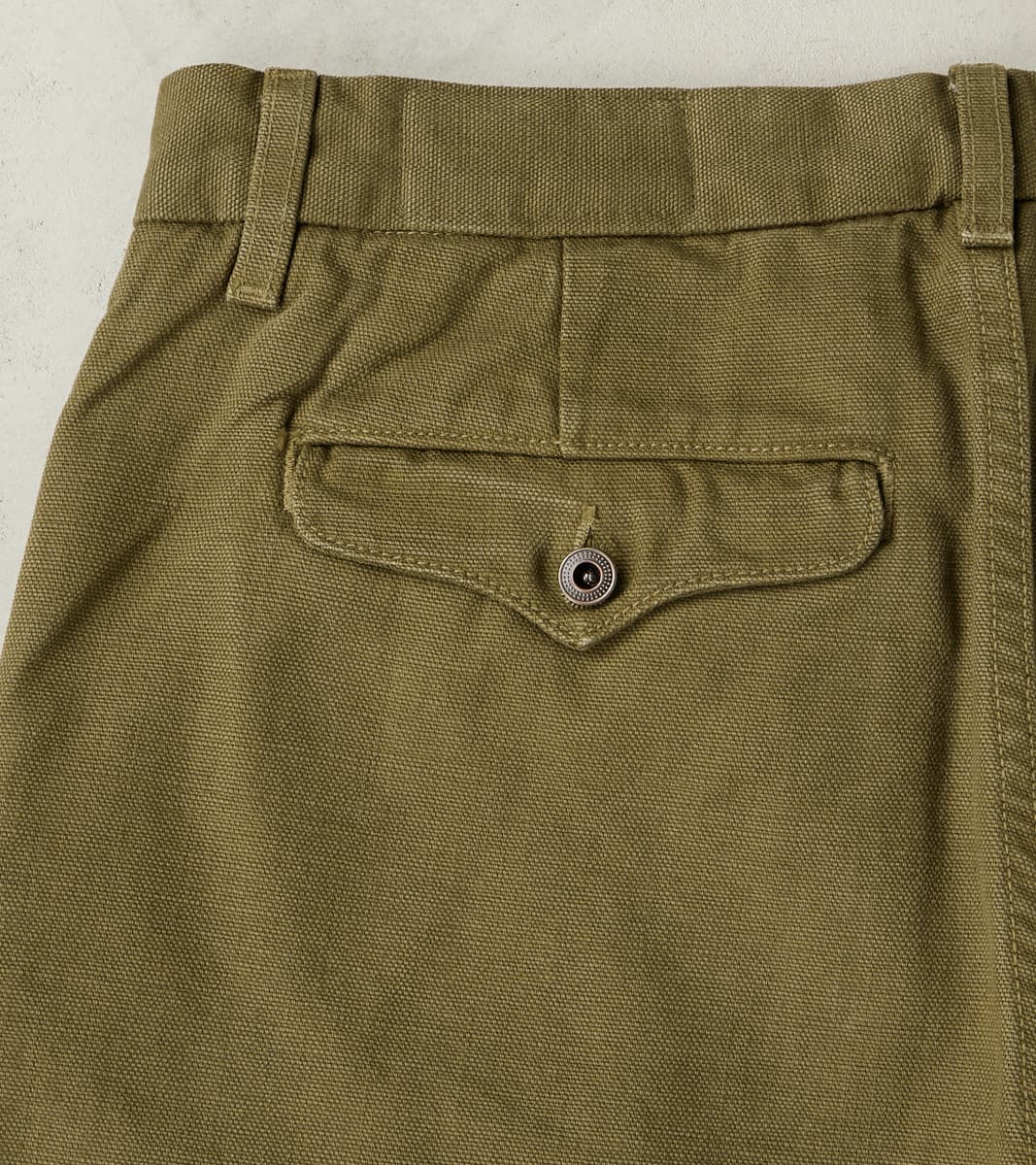 Workers Chino - 14oz Japanese Military Slub Canvas - Army Green