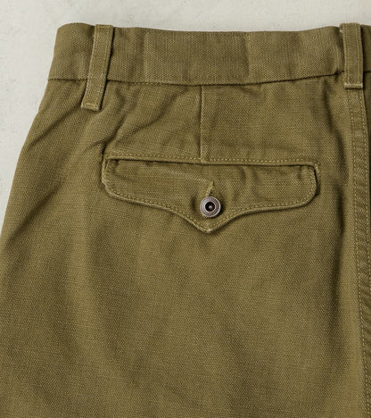 Workers Chino - 14oz Japanese Military Slub Canvas - Army Green