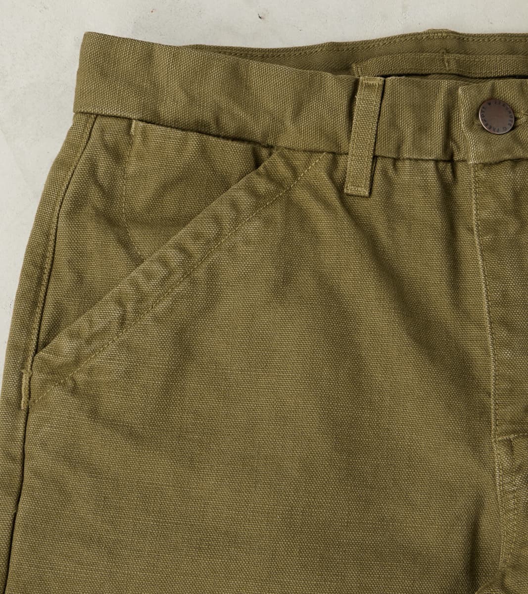 Workers Chino - 14oz Japanese Military Slub Canvas - Army Green