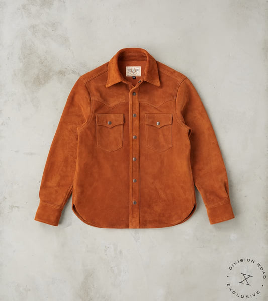 Freenote Cloth x Division Road Western Leather Scout - Italian Reversed Deerskin