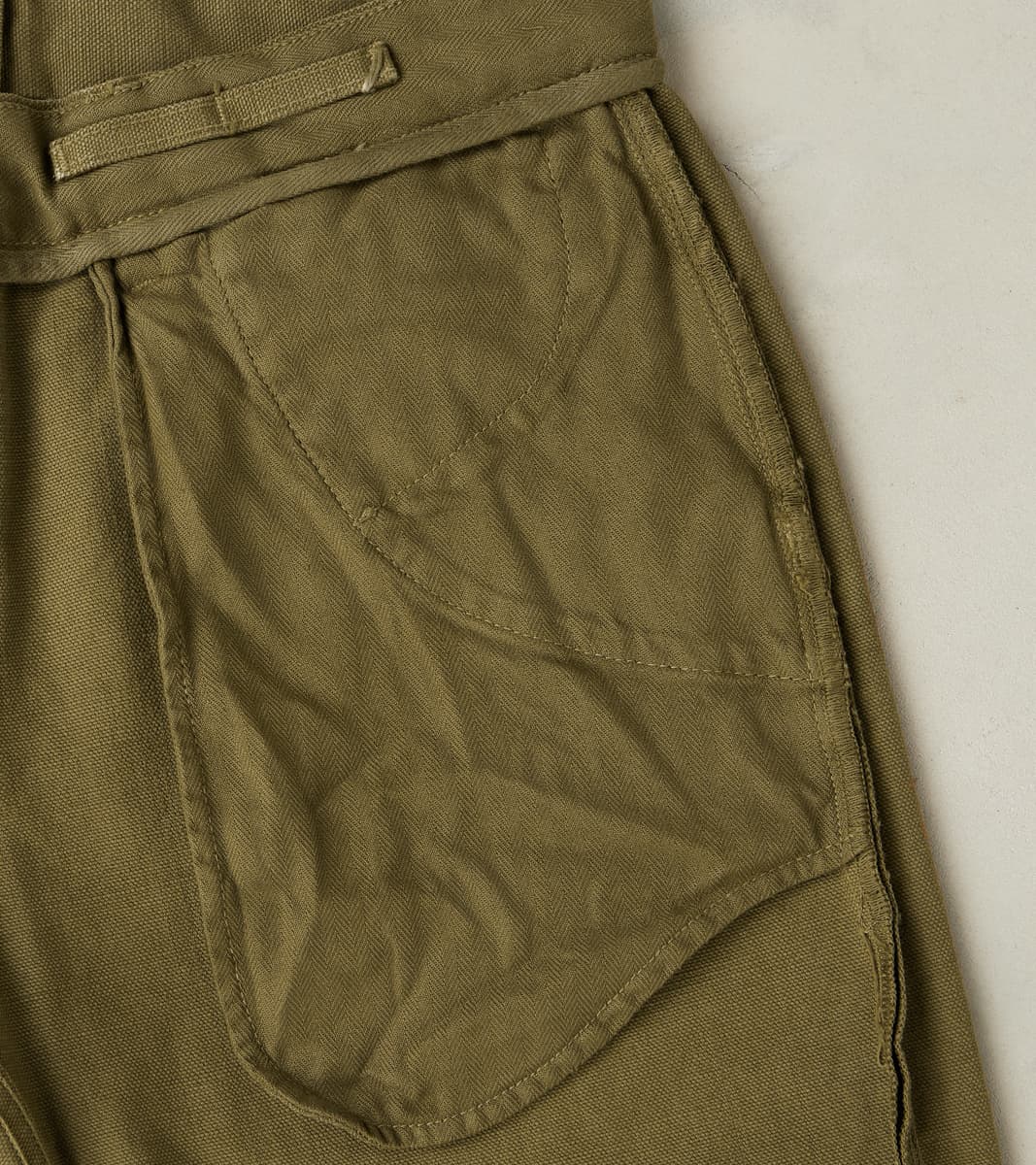 Workers Chino - 14oz Japanese Military Slub Canvas - Army Green