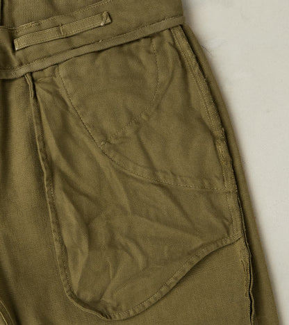 Workers Chino - 14oz Japanese Military Slub Canvas - Army Green
