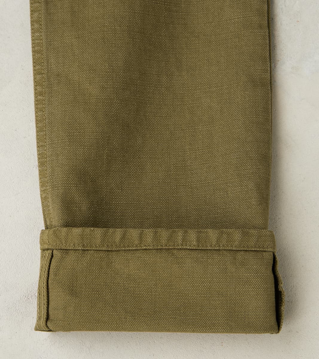 Workers Chino - 14oz Japanese Military Slub Canvas - Army Green