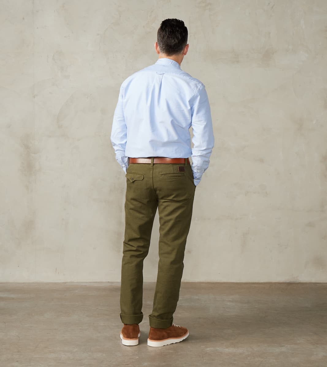 Workers Chino - 14oz Japanese Military Slub Canvas - Army Green