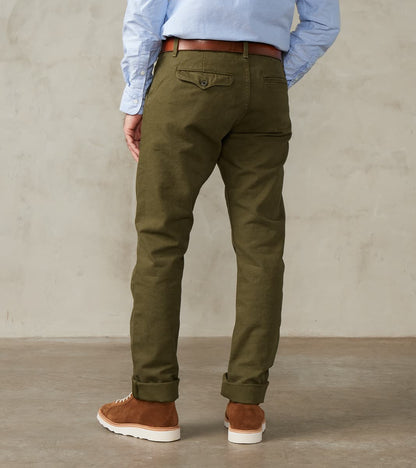 Workers Chino - 14oz Japanese Military Slub Canvas - Army Green