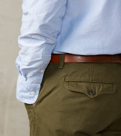 Workers Chino - 14oz Japanese Military Slub Canvas - Army Green