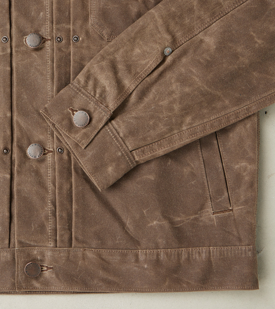 Riders Jacket - 10oz Martexin Waxed Army Duck - Oak