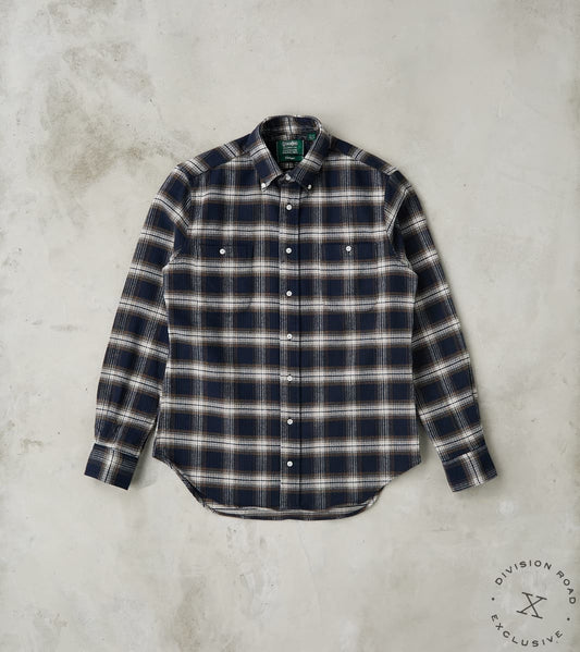 Gitman Vintage x Division Road Japanese Heavy Pique Check Flannel Camper - Brown