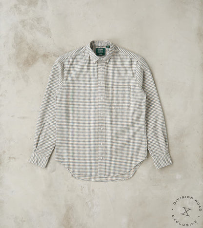 Gitman Vintage x Division Road Japanese Brushed Dobby Check - Ecru