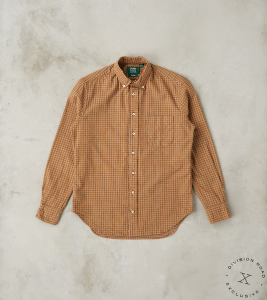 Gitman Vintage x Division Road Shuttle Notes® Brushed Twill Mini-Check - Camel