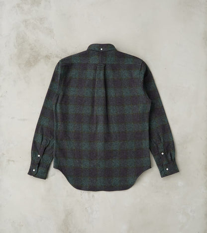 Japanese Cotton Tweed Check - Navy