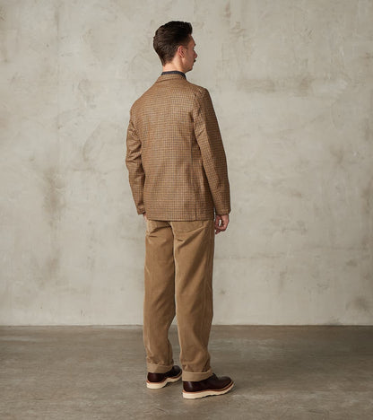 GVxDR Simple Jacket - Fox Brothers® Wool Twill Flannel - Harvest Houndstooth Check