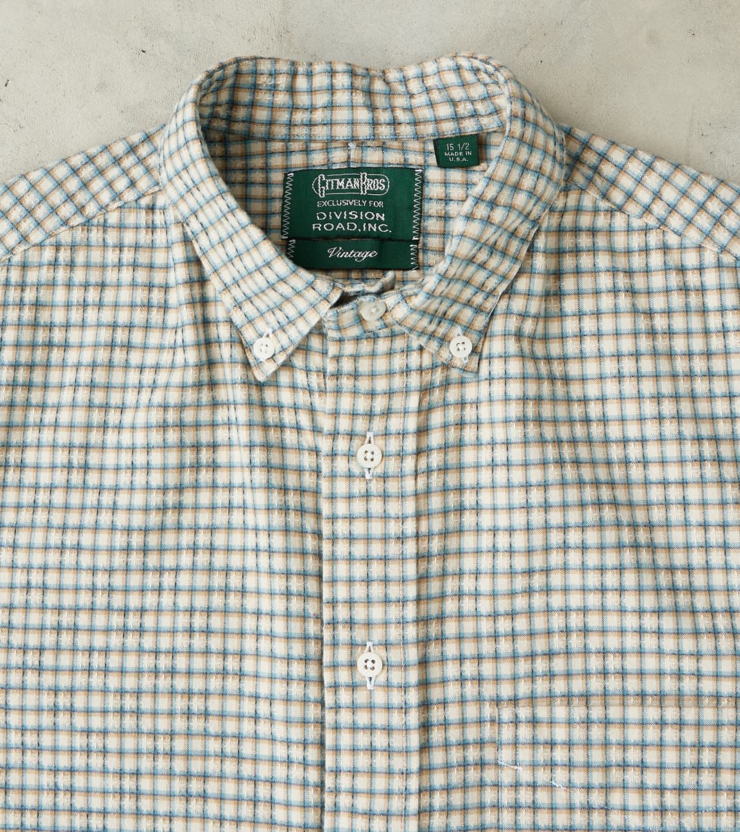 Japanese Brushed Dobby Check - Ecru