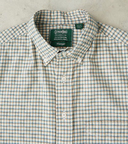 Japanese Brushed Dobby Check - Ecru