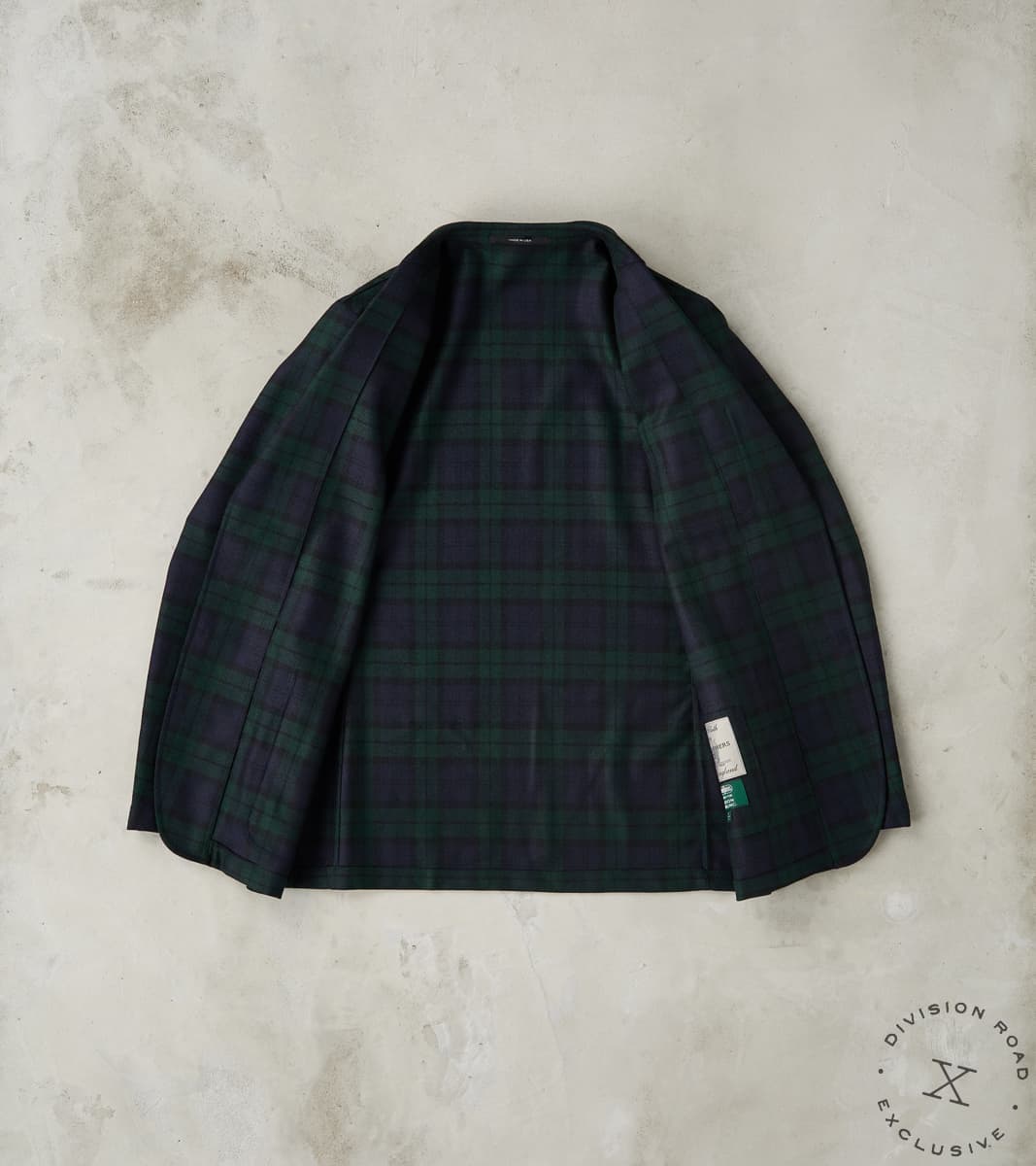 GVxDR Simple Jacket - Fox Brothers® Wool Twill Flannel - Blackwatch Tartan Check