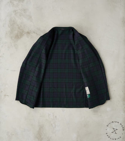 GVxDR Simple Jacket - Fox Brothers® Wool Twill Flannel - Blackwatch Tartan Check