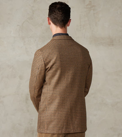 GVxDR Simple Jacket - Fox Brothers® Wool Twill Flannel - Harvest Houndstooth Check