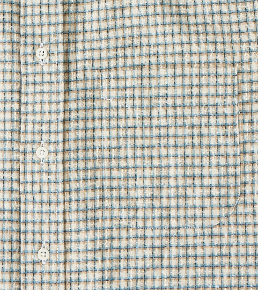 Japanese Brushed Dobby Check - Ecru