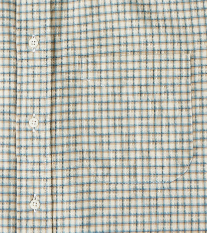 Japanese Brushed Dobby Check - Ecru