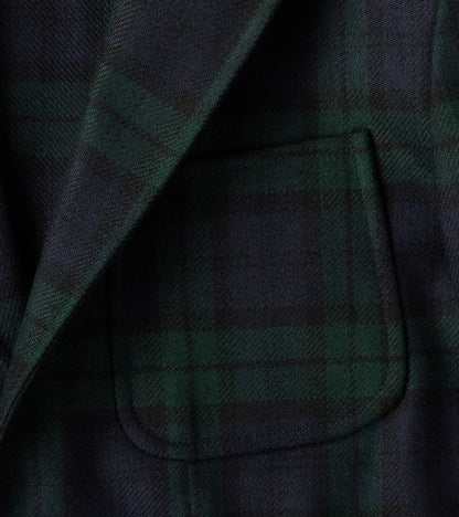 GVxDR Simple Jacket - Fox Brothers® Wool Twill Flannel - Blackwatch Tartan Check