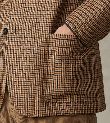 GVxDR Simple Jacket - Fox Brothers® Wool Twill Flannel - Harvest Houndstooth Check