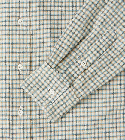 Japanese Brushed Dobby Check - Ecru