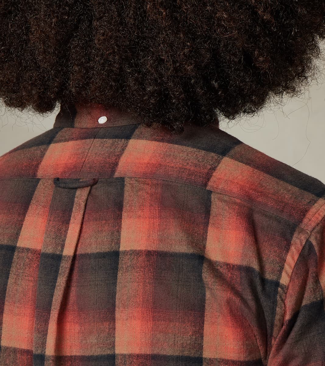 Japanese Geometric Check Shaggy Flannel - Red & Black