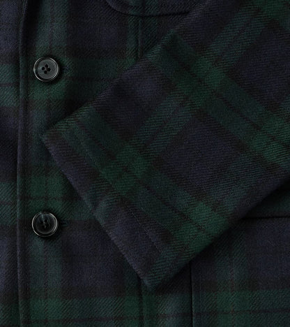 GVxDR Simple Jacket - Fox Brothers® Wool Twill Flannel - Blackwatch Tartan Check