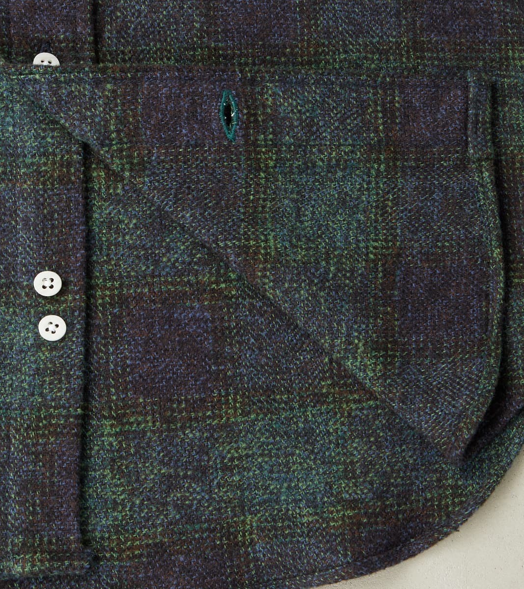 Japanese Cotton Tweed Check - Navy