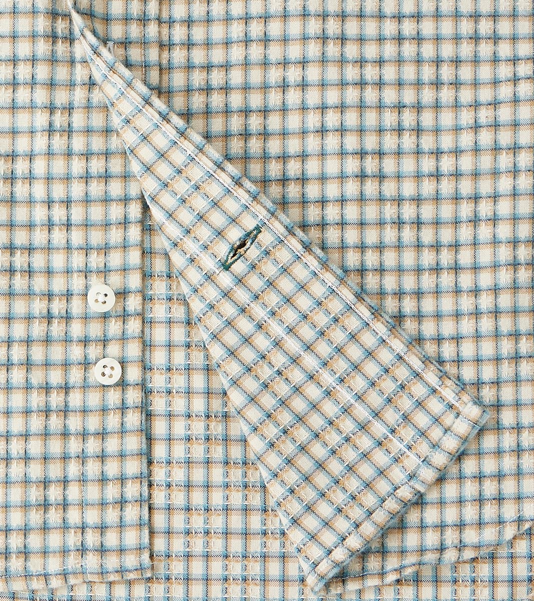 Japanese Brushed Dobby Check - Ecru