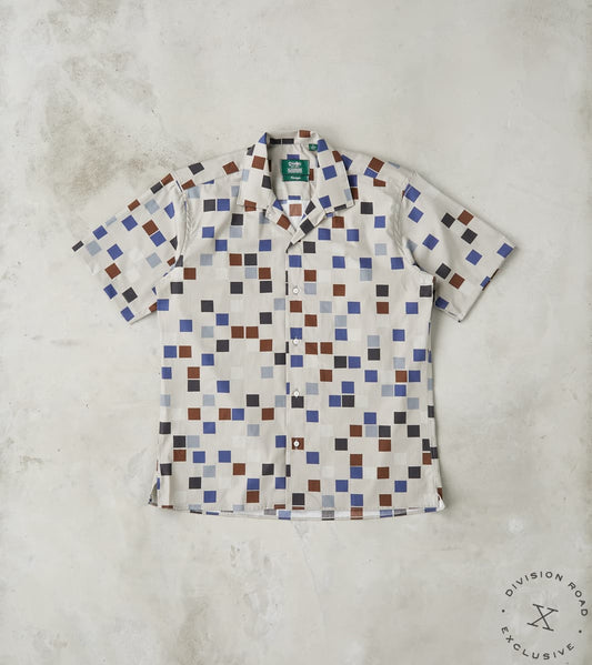Gitman Vintage x Alexander Girard Grey Small Squares Camp