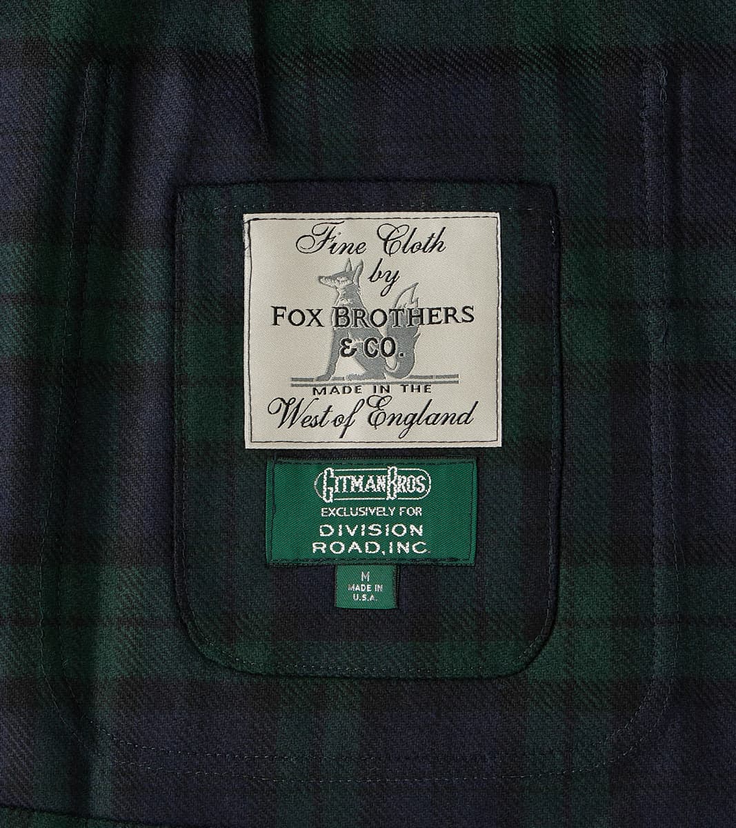 GVxDR Simple Jacket - Fox Brothers® Wool Twill Flannel - Blackwatch Tartan Check