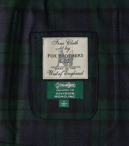 GVxDR Simple Jacket - Fox Brothers® Wool Twill Flannel - Blackwatch Tartan Check