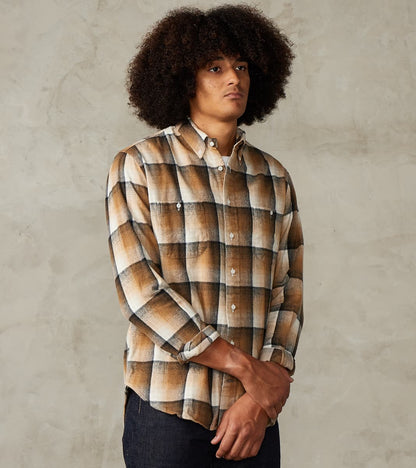 Gitman Vintage x DR Japanese Geometric Check Shaggy Flannel Camper - K…