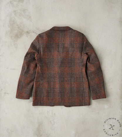 GVxDR Simple Jacket - Fox Brothers® Wool Twill Tweed - Amber Brown Windowpane Check