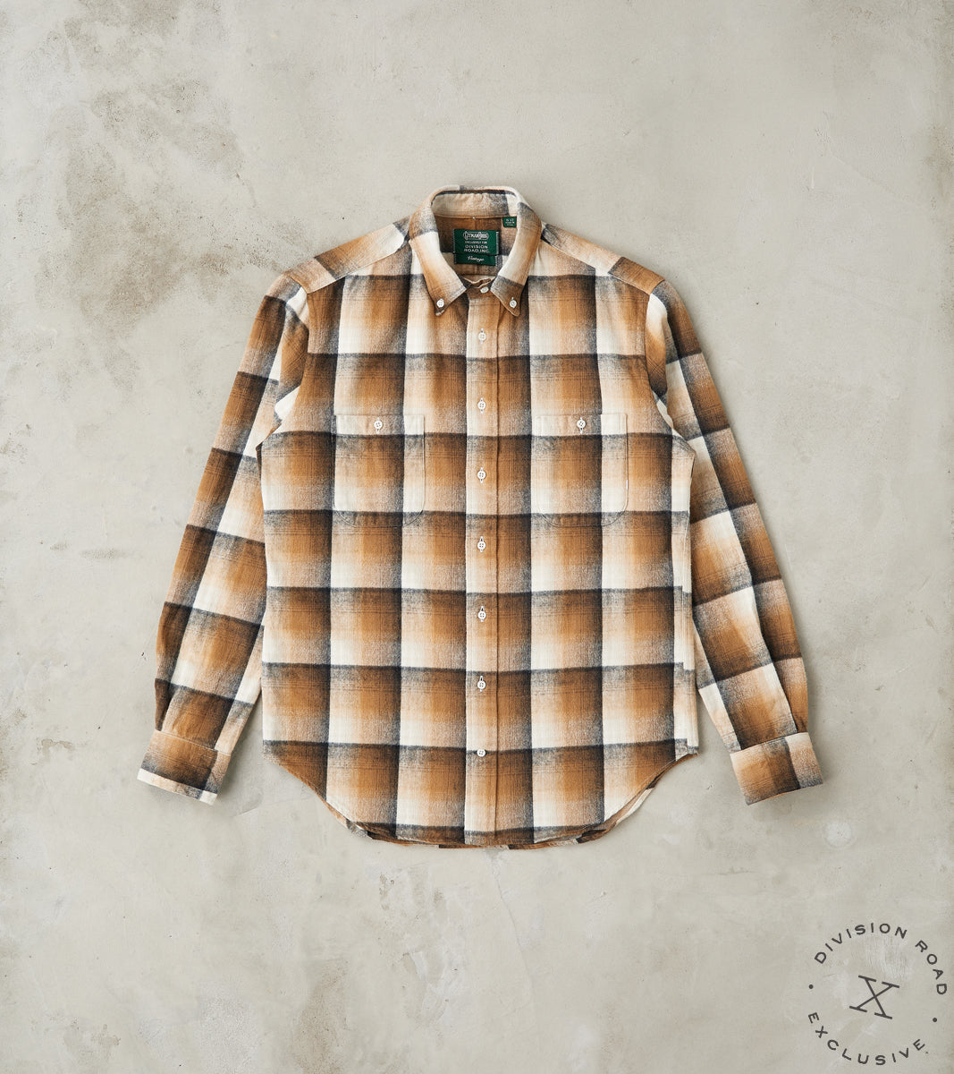Gitman Vintage x Division Road Japanese Geometric Check Shaggy Flannel Camper - K…